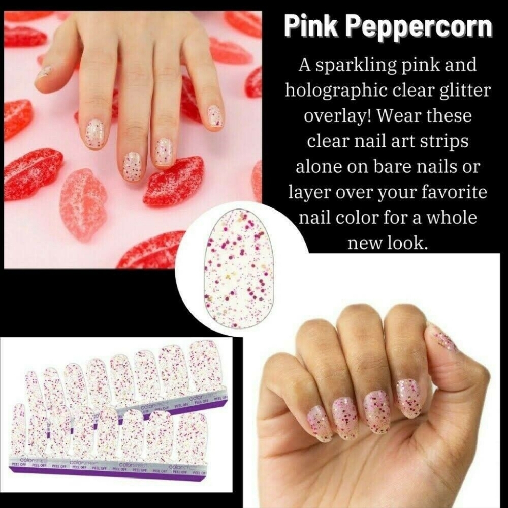 Color Street Pink Peppercorn nail strips